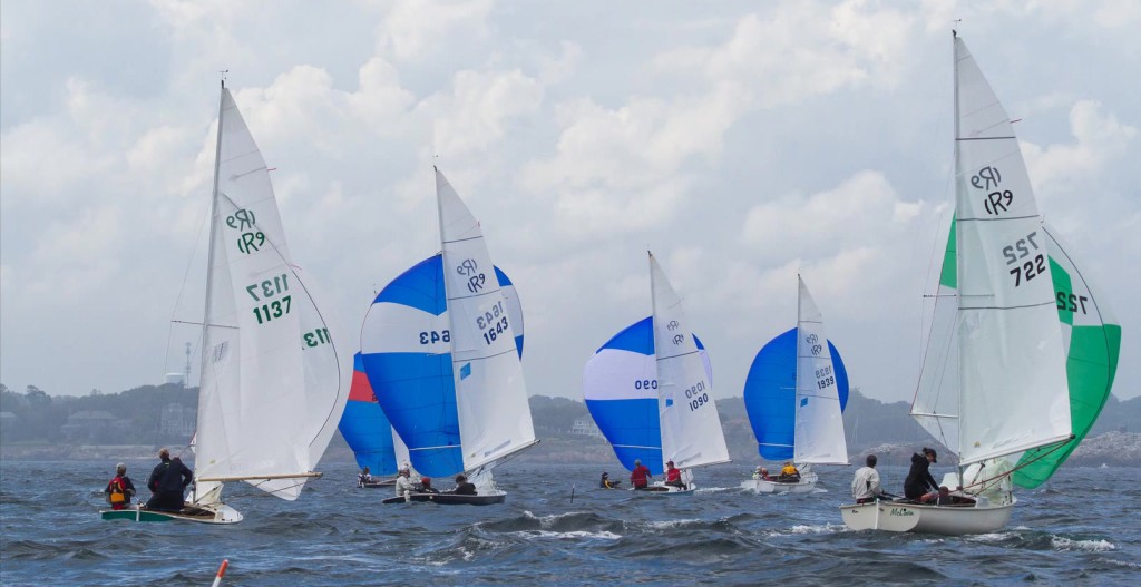 Fleet 5 members competing at the 2015 Rhodes 19 Nationals hosted by the Corinthian Yacht Club in Marblehead, MA (c) 2015 Blake Jackson