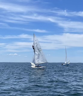 A group of sailboats on the waterDescription automatically generated